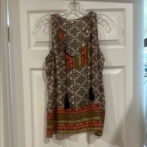 Bohemian Patterned Sleeveless Top